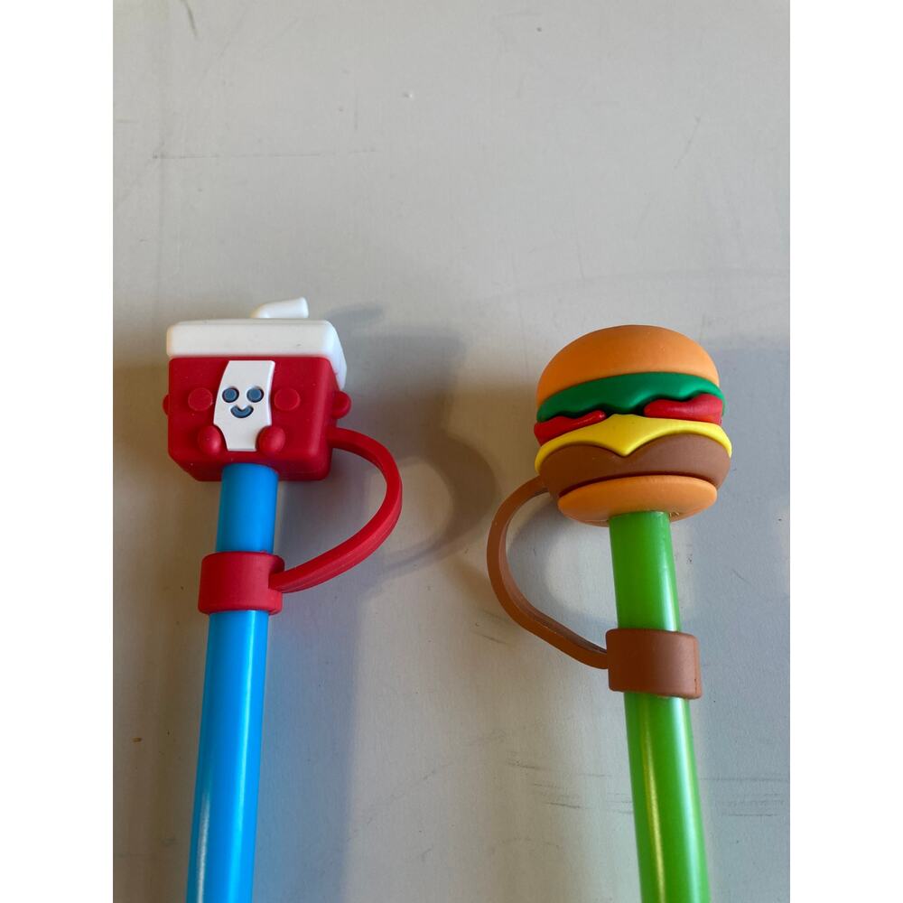Burger and Shaker straw toppers